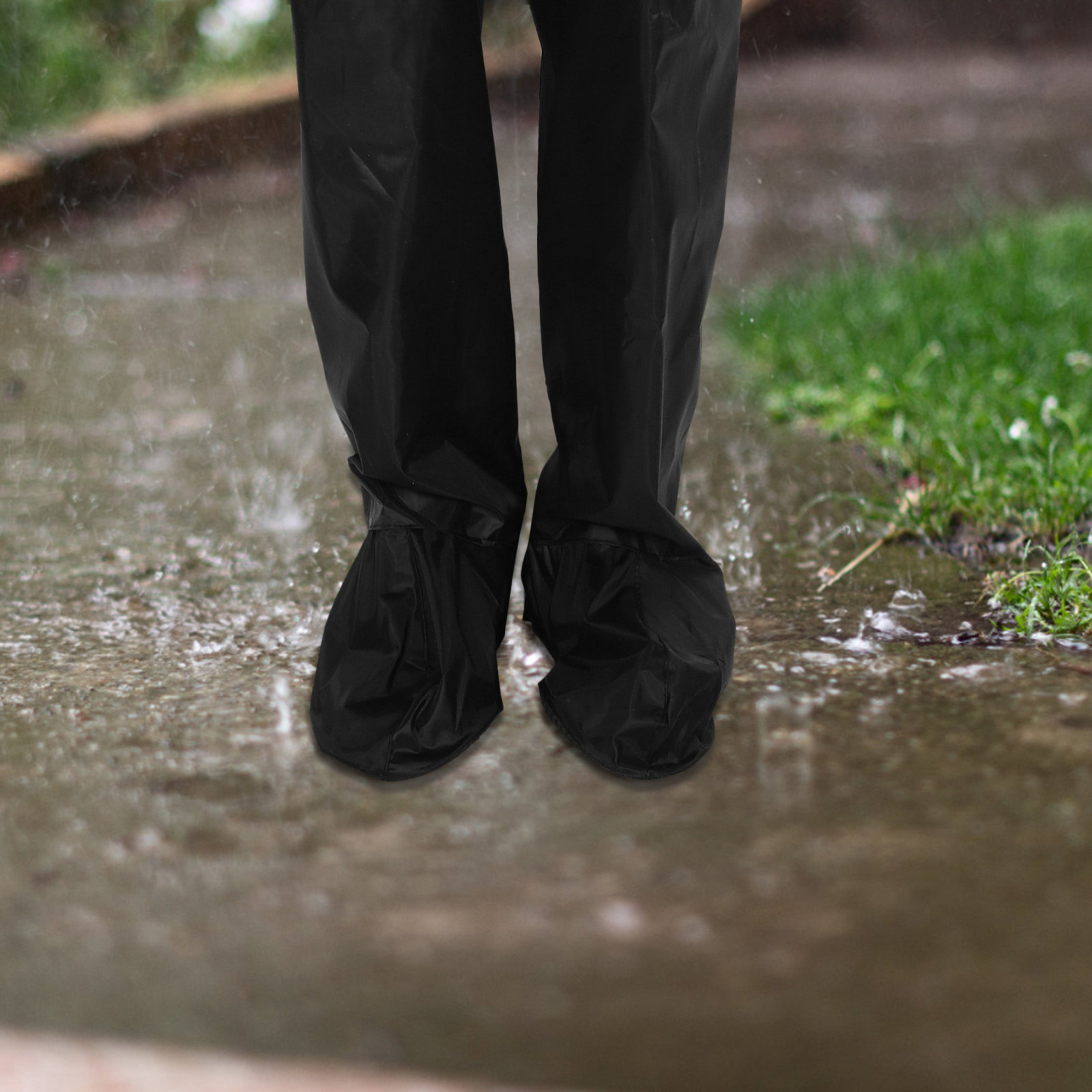 Cycling Gear In Rain - 1 Paio di Pantaloni Antipioggia per