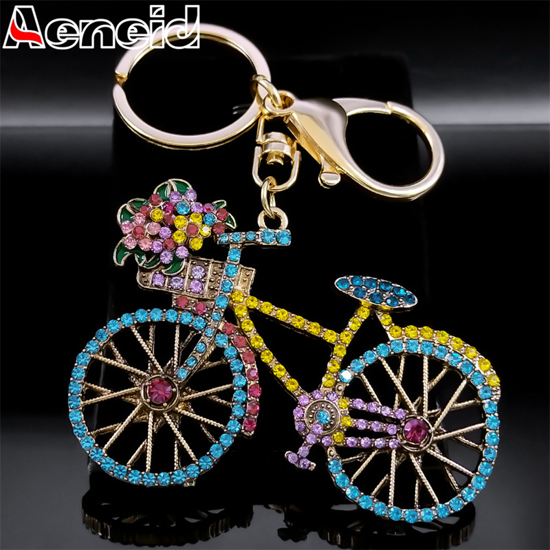 Yellow Cycling Gear - Portachiavi per bicicletta con fiore in
