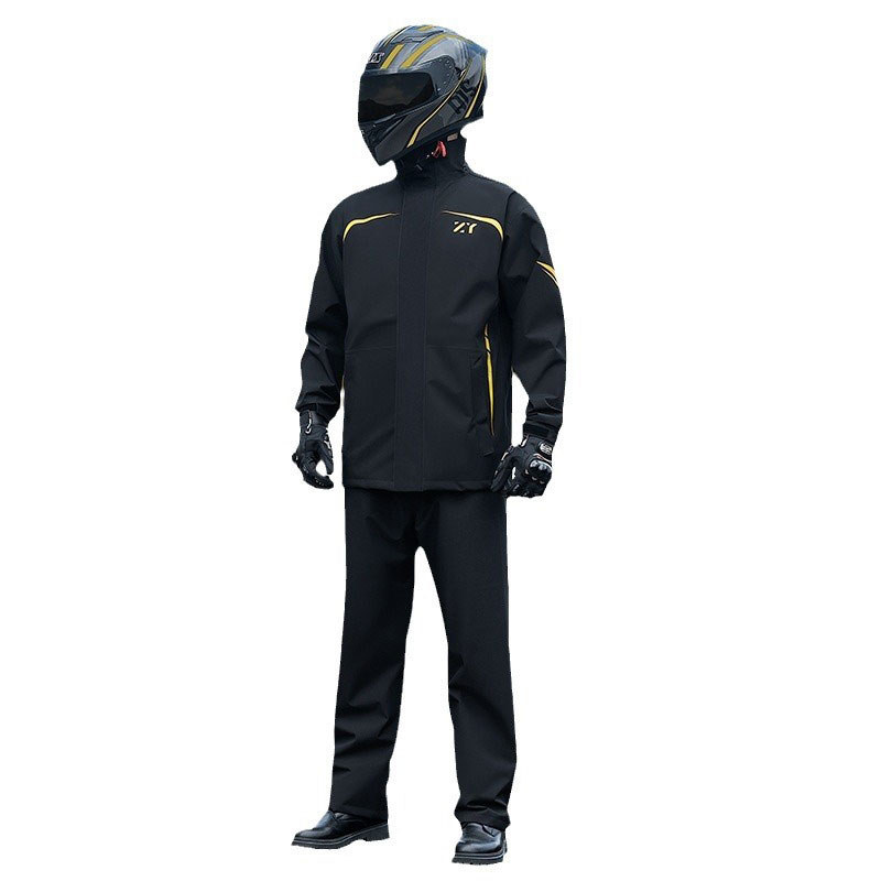 Cycling Gear In Rain - Pantaloni impermeabili rovesciati per moto Giacca