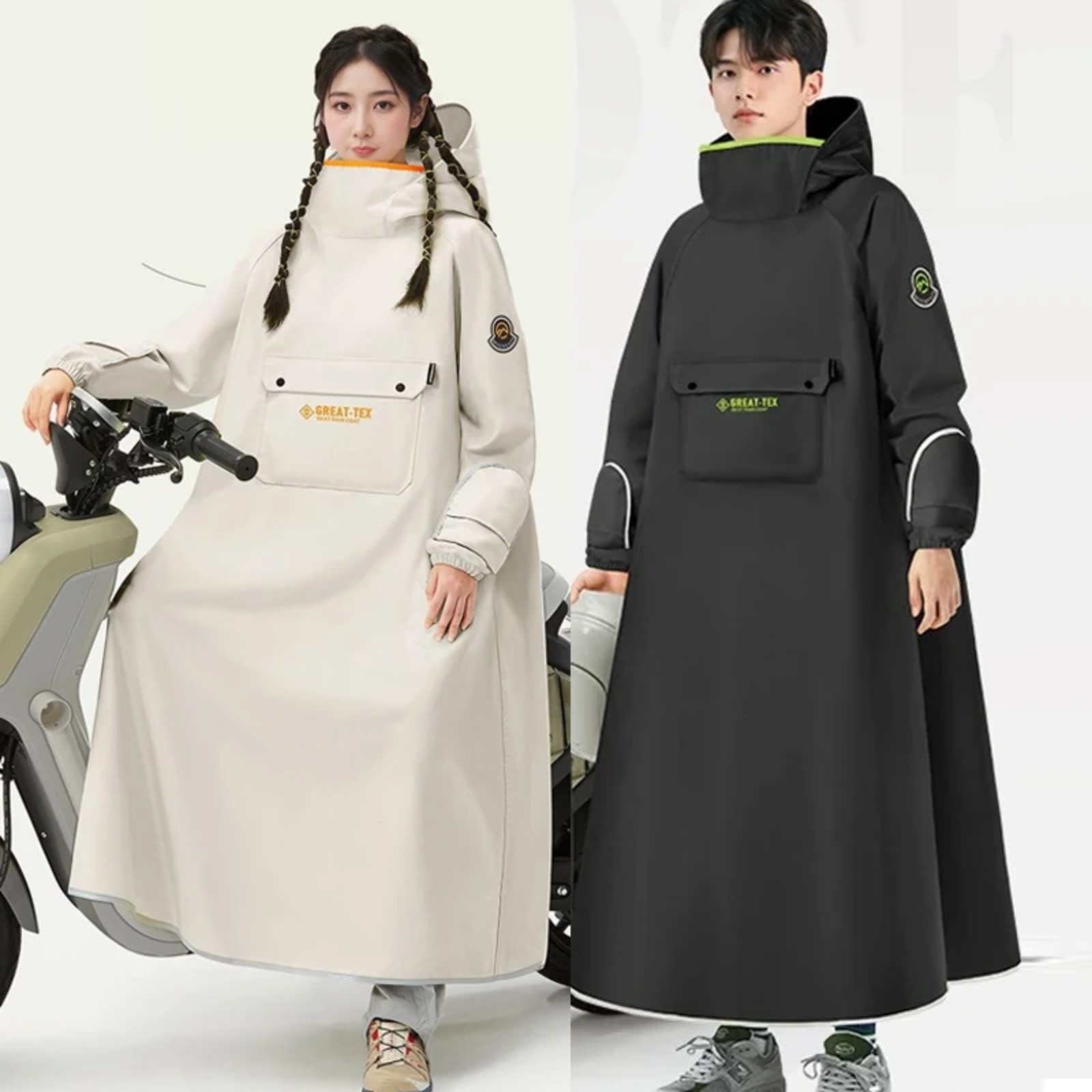 Cycling Gear In Rain - Poncho Impermeabile per Ciclismo, Giacca Antipioggia