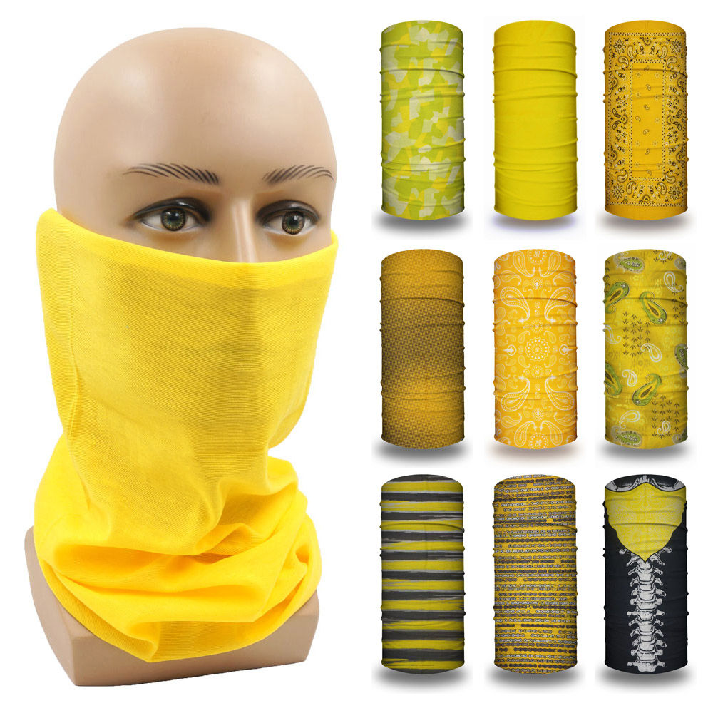 Yellow Cycling Gear - Bandana da esterno a tubo giallo