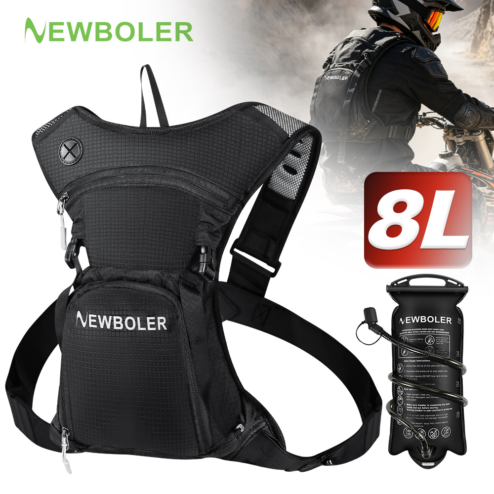 Cycling Gear Storage - Zaino idrico NEWBOLER 8L per moto,