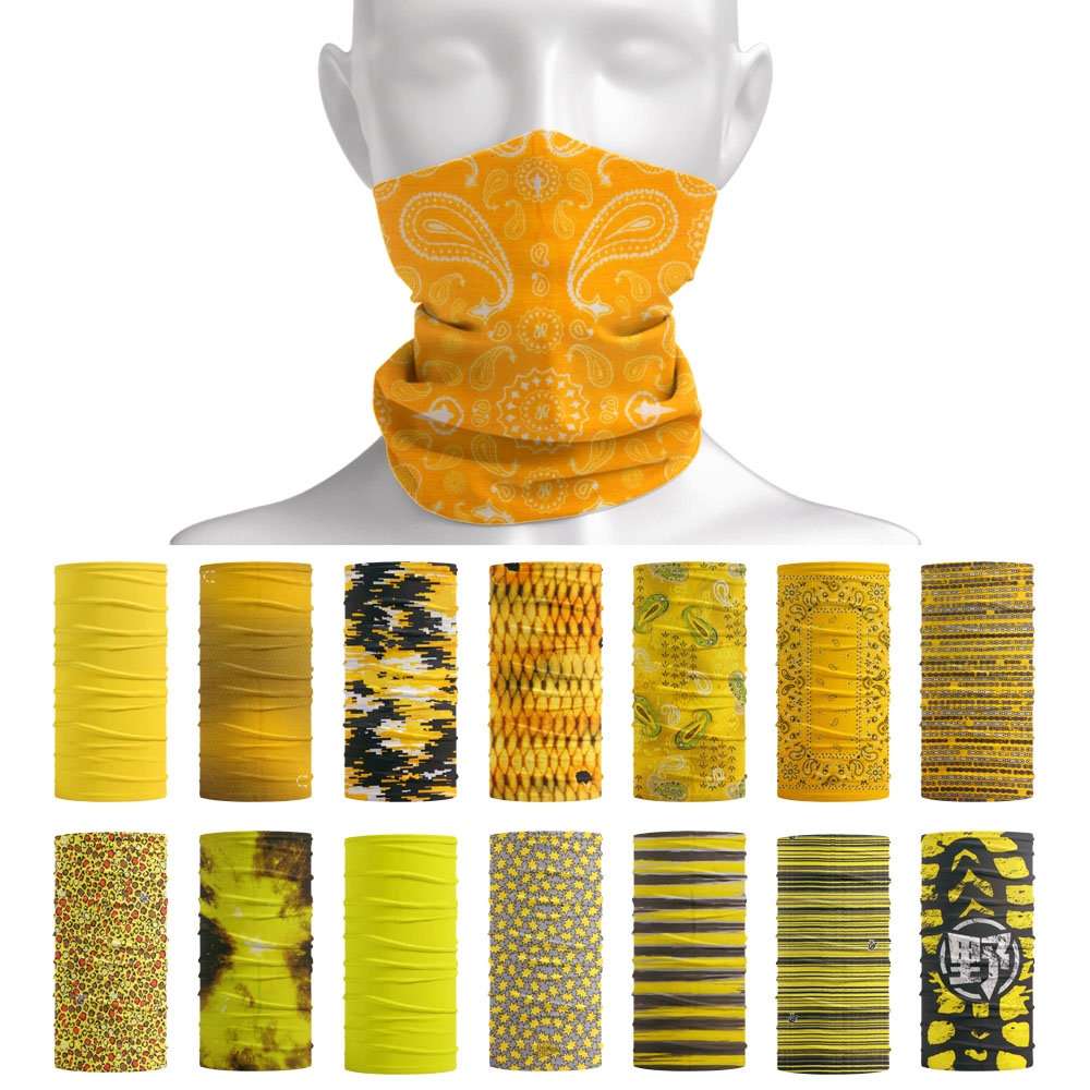 Yellow Cycling Gear - Foulard a tubo di colore brillante