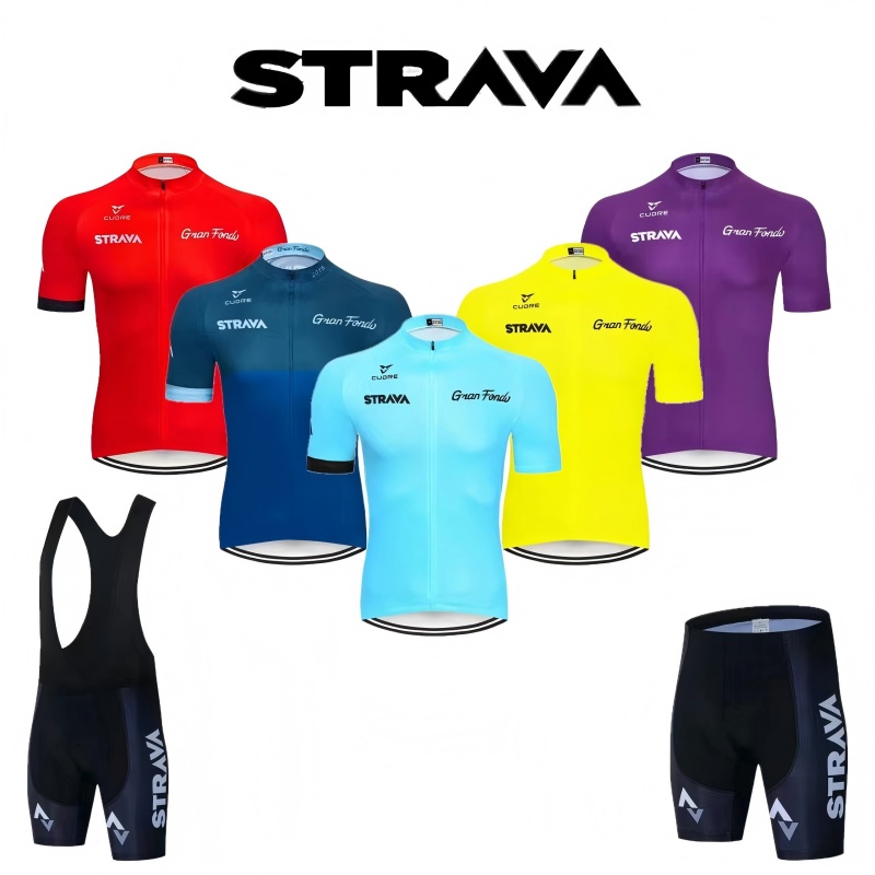 Cycling Gear Waterproof - STRAVA Set da ciclismo Abbigliamento da