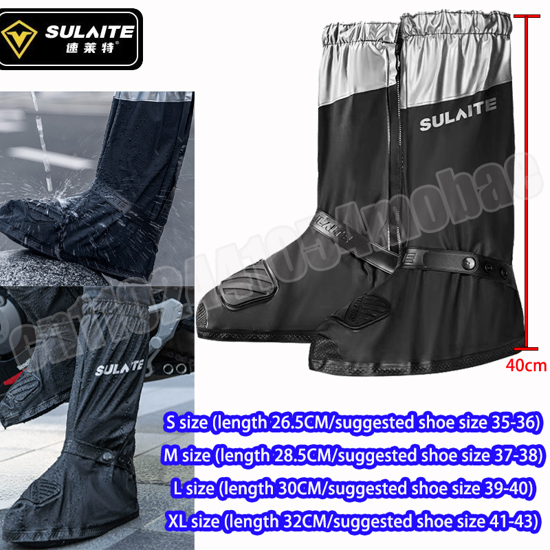 Cycling Gear In Rain - SULAITE Stivali da pioggia per moto