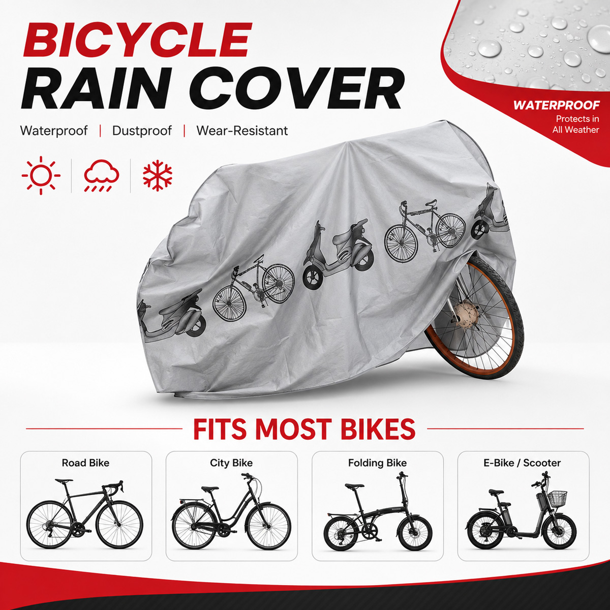 PINMOAP Copertura universale a - Cycling Gear In Rain recensione e prezzo