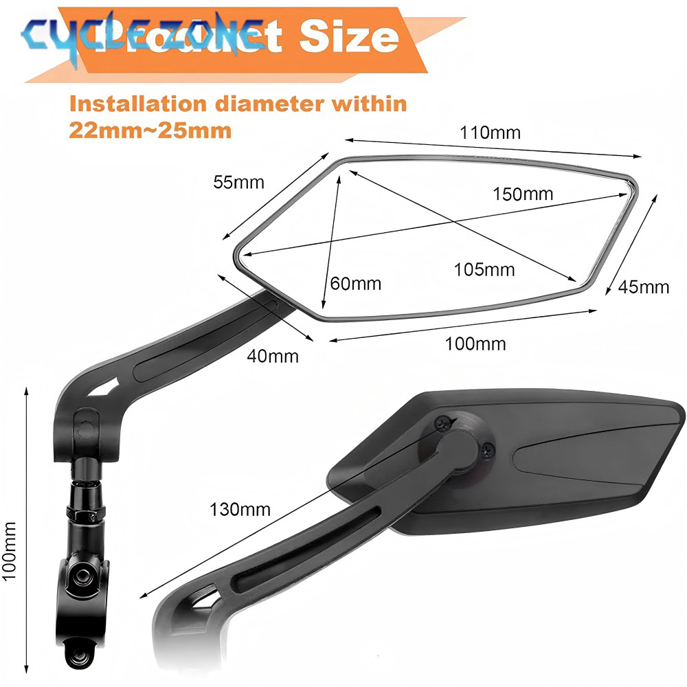 Specchietto retrovisore per bi - Cycle Zone recensione e prezzo